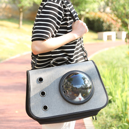 Foldable Cat Backpack with Breathable Mesh Design
