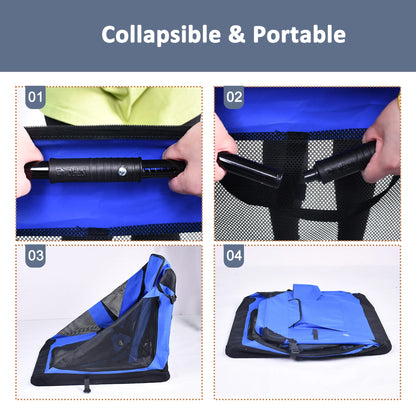 3 Door Soft Sided Folding Travel Pet Carrier