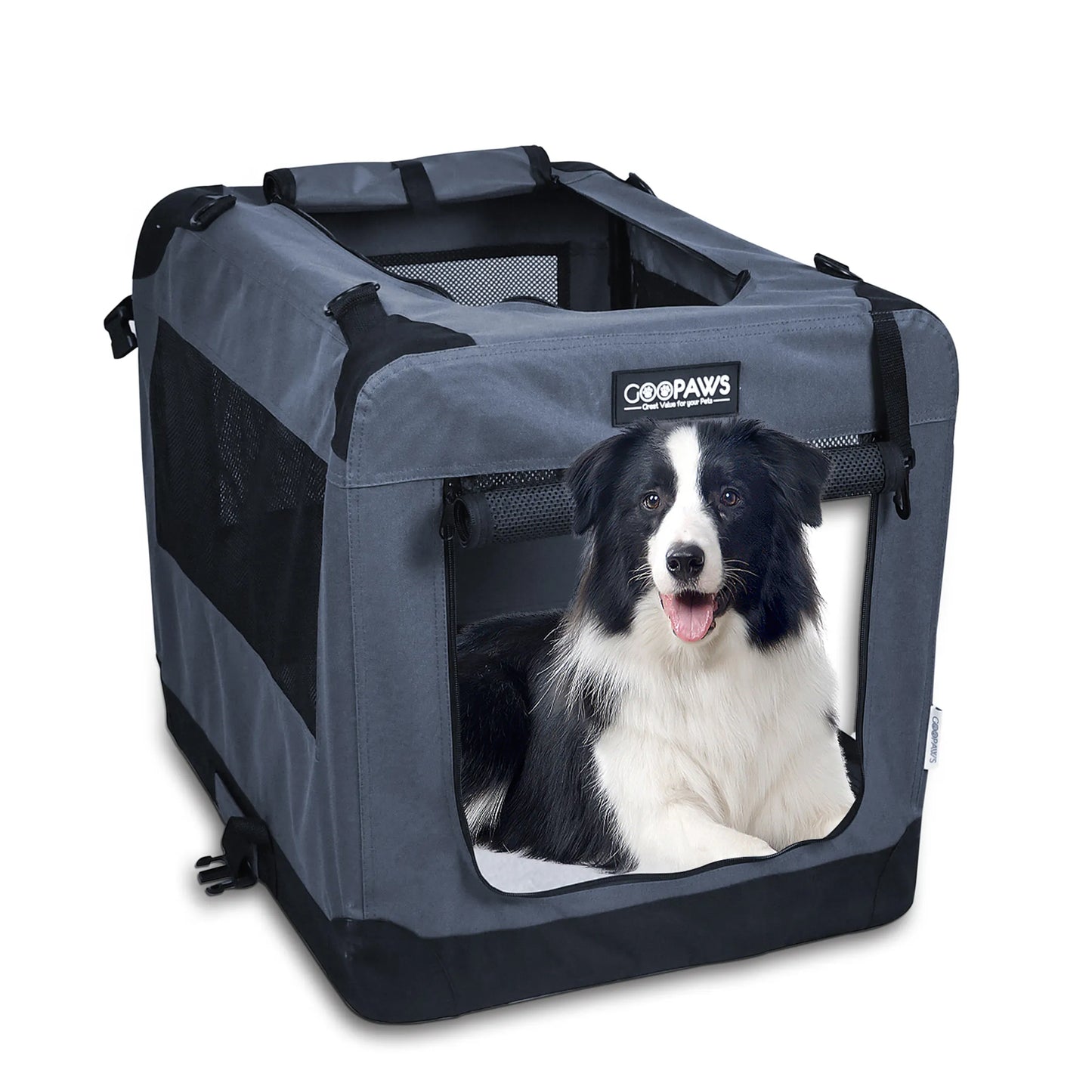 3 Door Soft Sided Folding Travel Pet Carrier