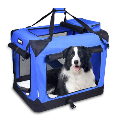 3 Door Soft Sided Folding Travel Pet Carrier