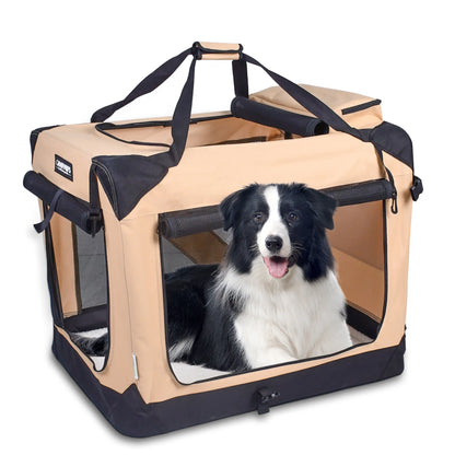 3 Door Soft Sided Folding Travel Pet Carrier