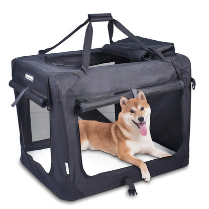 3 Door Soft Sided Folding Travel Pet Carrier