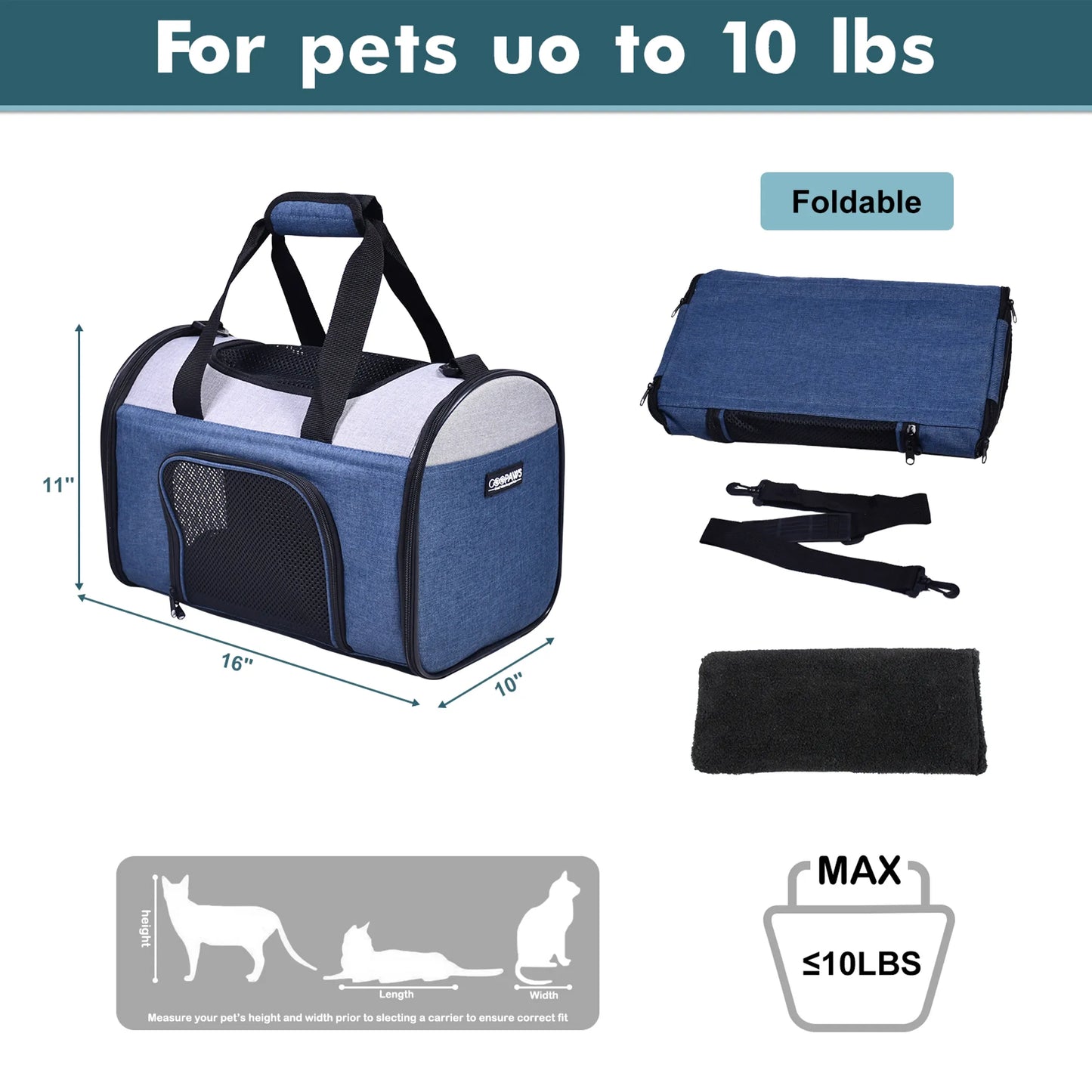 JESPET Soft-Sided Kennel Pet Carrier