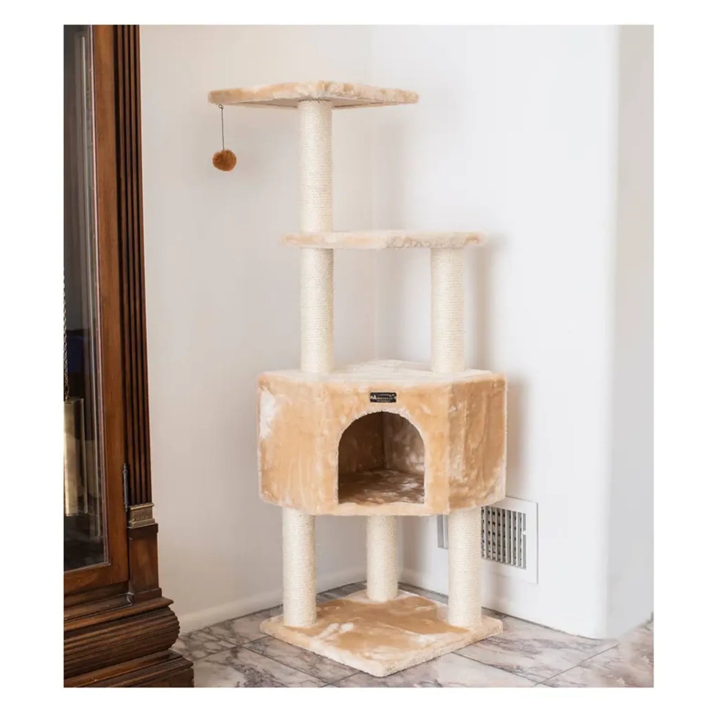 Real Wood 3 Level Cat Tower