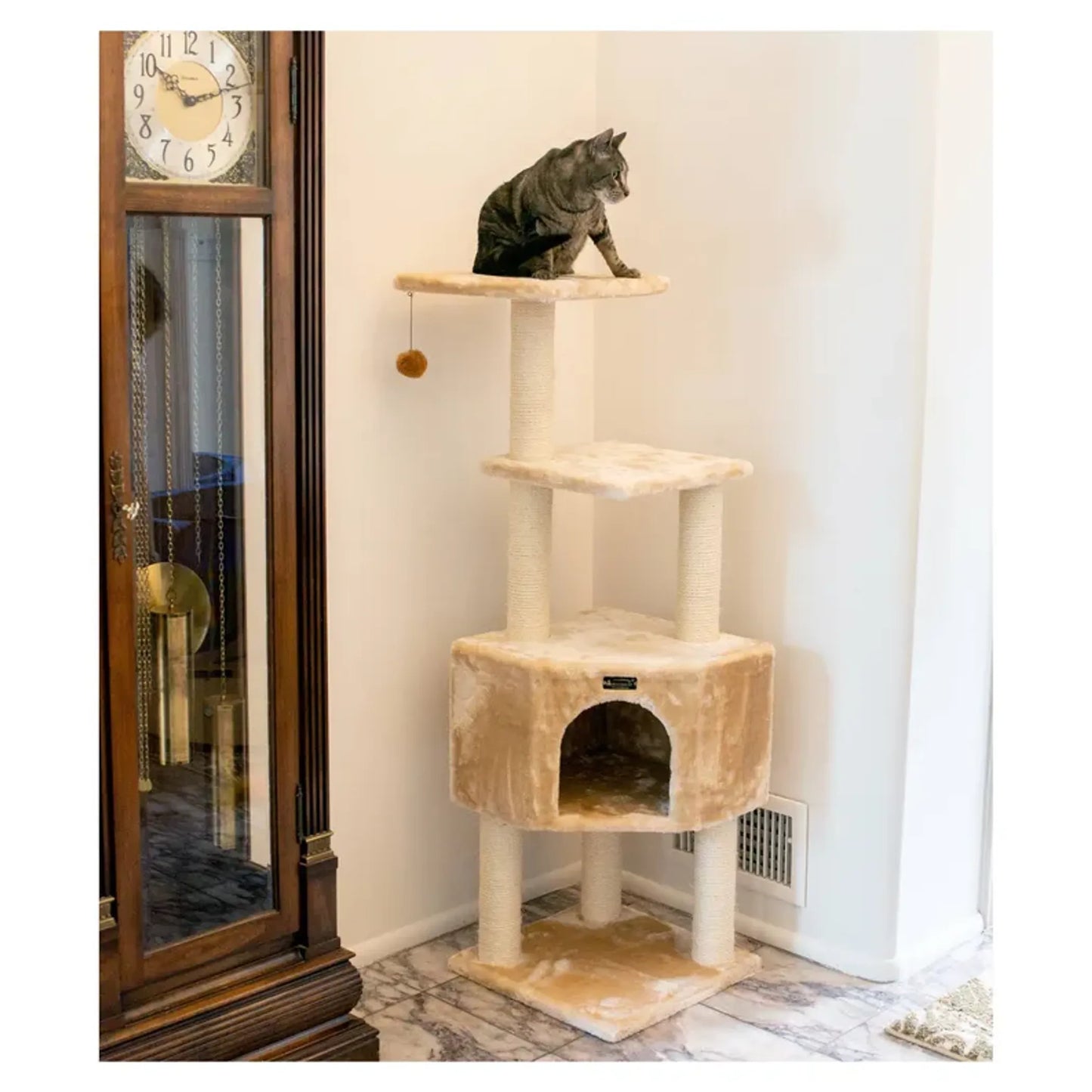 Real Wood 3 Level Cat Tower